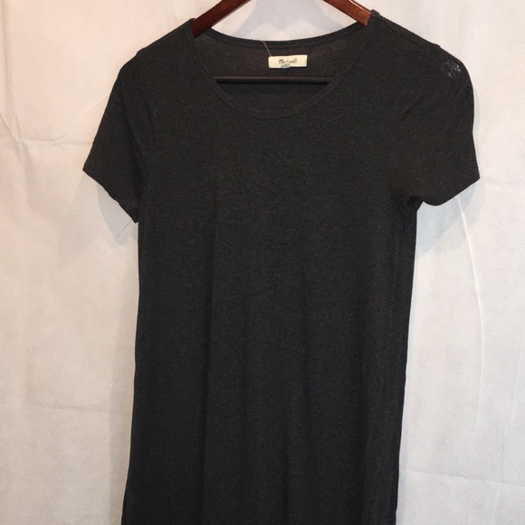 Madewell Tee Shirt Dress | Charcoal Gray | Above The Knee | XS - Picture 1 of 6